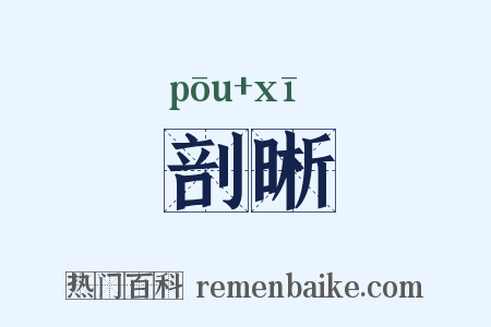 剖晰是什么意思的图片
